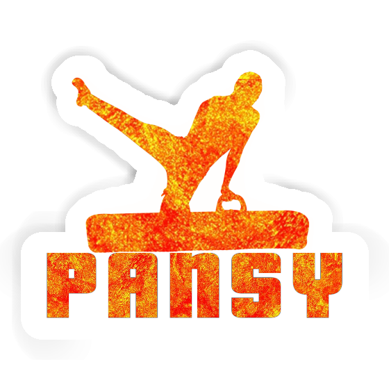 Gymnast Sticker Pansy Laptop Image