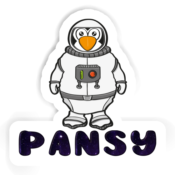 Penguin Sticker Pansy Laptop Image