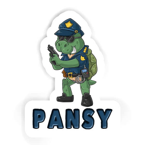 Pansy Sticker Police Officer Image