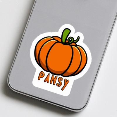 Sticker Pansy Pumpkin Laptop Image