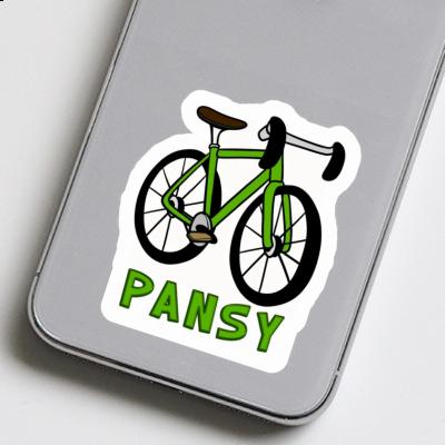 Sticker Racing Bicycle Pansy Notebook Image