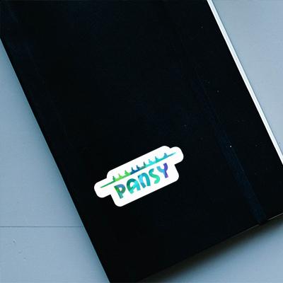 Pansy Sticker Rowboat Image