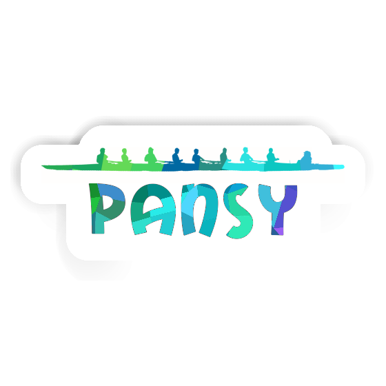 Pansy Sticker Rowboat Laptop Image