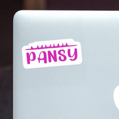 Sticker Rowboat Pansy Laptop Image