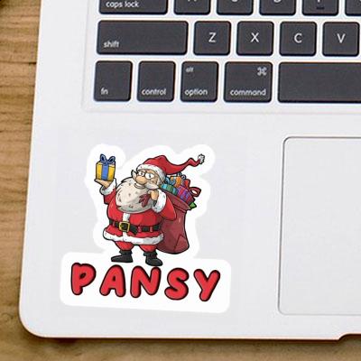 Sticker Pansy Weihnachtsmann Laptop Image