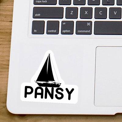 Sailboat Sticker Pansy Image