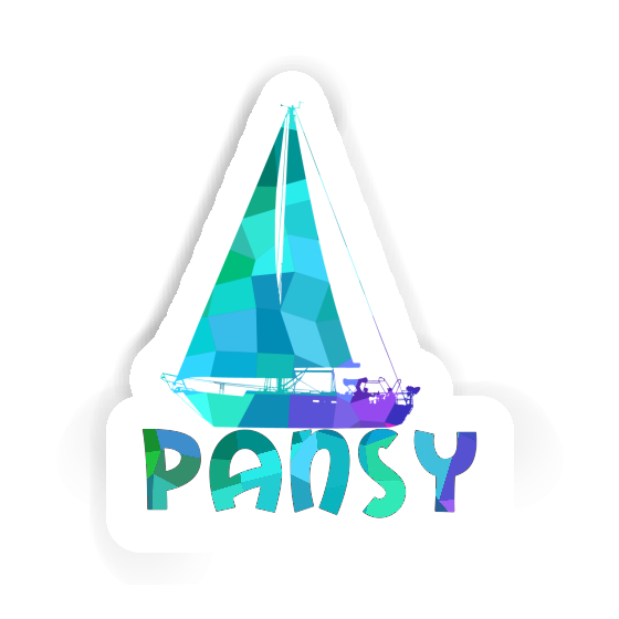 Sticker Sailboat Pansy Gift package Image