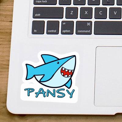 Shark Sticker Pansy Notebook Image