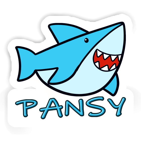 Shark Sticker Pansy Laptop Image