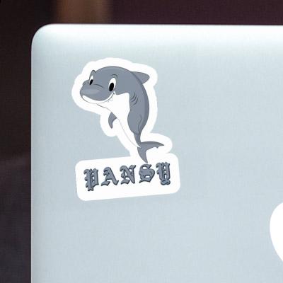 Shark Sticker Pansy Laptop Image