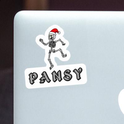 Pansy Sticker Skull Laptop Image