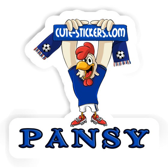 Sticker Pansy Rooster Laptop Image