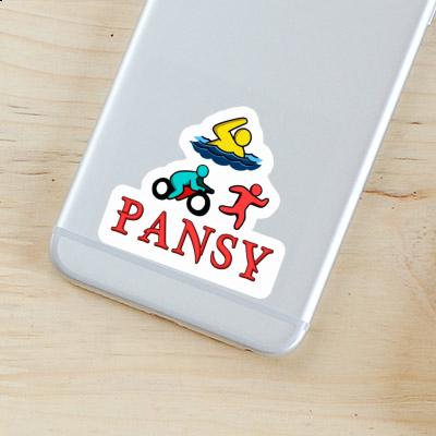 Sticker Pansy Triathlete Gift package Image