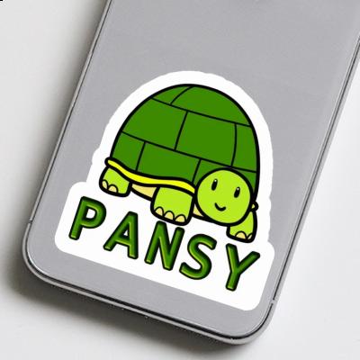 Sticker Pansy Turtle Image