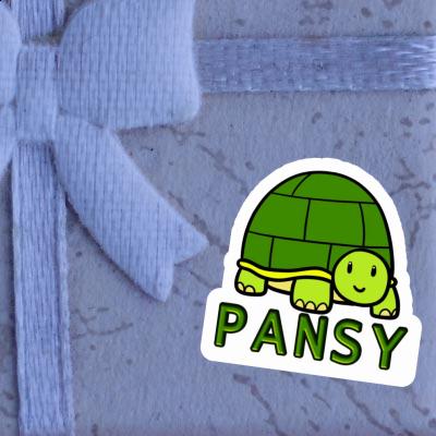 Sticker Pansy Turtle Image