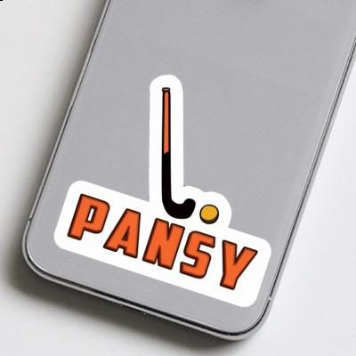 Pansy Sticker Floorball Stick Laptop Image