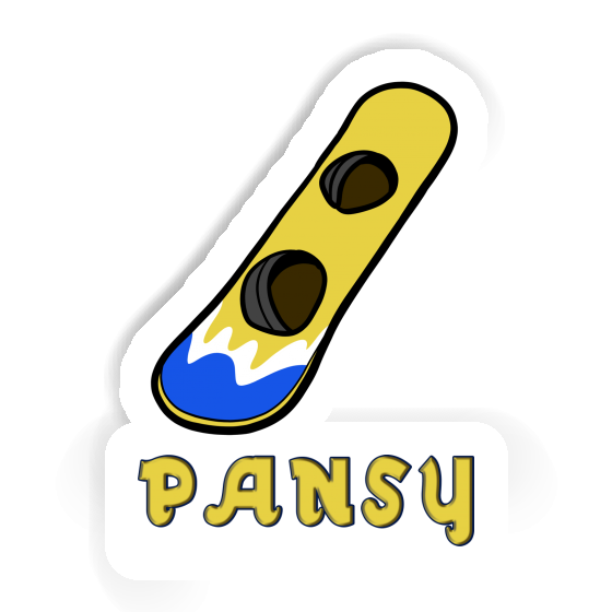 Pansy Sticker Wakeboard Laptop Image