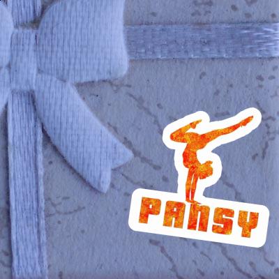 Sticker Yoga-Frau Pansy Image