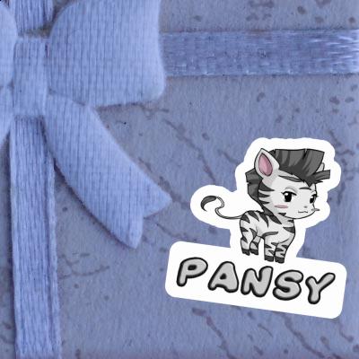 Sticker Pansy Zebra Image