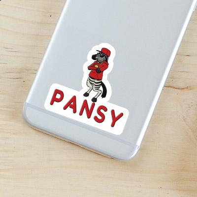 Sticker Pansy Zebra Laptop Image