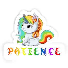 Patience Sticker Unicorn Image