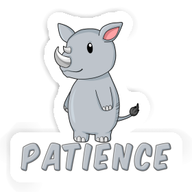 Patience Autocollant Rhinocéros Image
