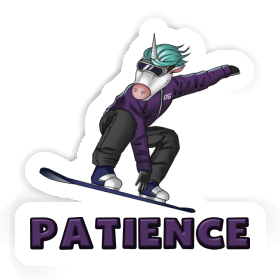 Patience Sticker Snowboarder Image
