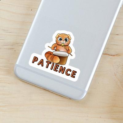 Chat-tambour Autocollant Patience Chat-tambour Autocollant Patience Image