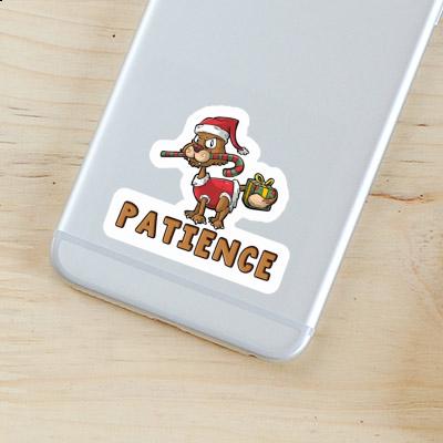Autocollant Chat de Noël Patience Gift package Image