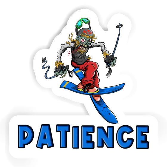 Sticker Skier Patience Sticker Skier Patience Image
