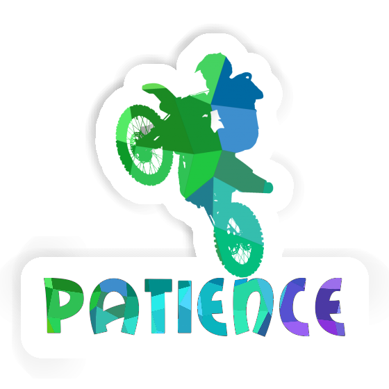 Patience Sticker Motocross-Fahrer Laptop Image