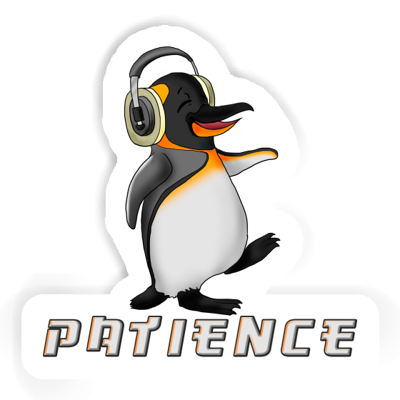 Pingouin musicien Autocollant Patience Laptop Pingouin musicien Autocollant Patience Laptop Image