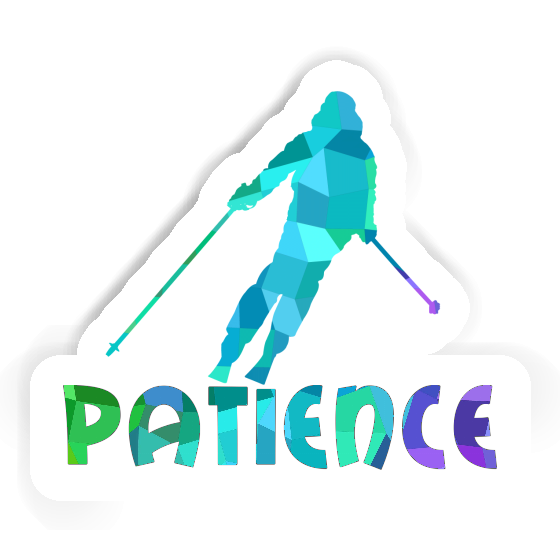 Patience Sticker Skier Patience Sticker Skier Image