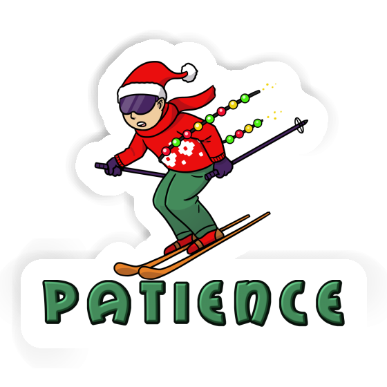 Sticker Christmas Skier Patience Laptop Sticker Christmas Skier Patience Laptop Image