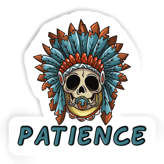Patience Sticker Baby-Skull Notebook Image