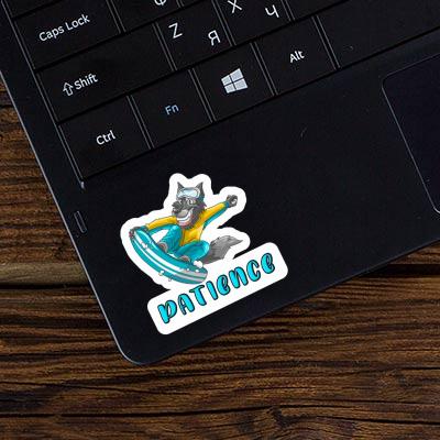 Patience Sticker Snowboarder Gift package Image
