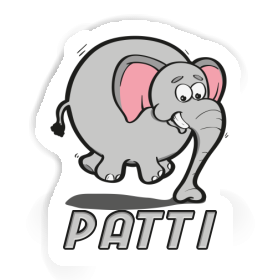 Sticker Jumping Elephant Patti Image