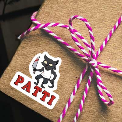 Autocollant Chat psychopathe Patti Laptop Image
