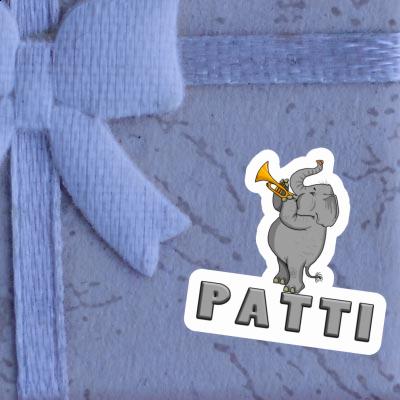 Patti Sticker Trumpet Elephant Image