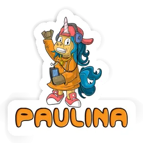 Sticker Paulina Hip-Hop Unicorn Image