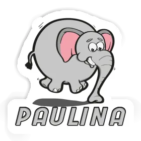 Sticker Jumping Elephant Paulina Image