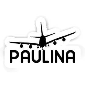 Sticker Paulina Airplane Image