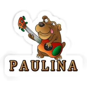 Sticker Guitar Dog Paulina Image