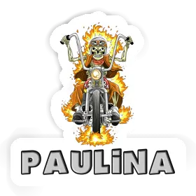 Motorcycle Rider Sticker Paulina Image