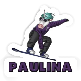 Snowboarder Sticker Paulina Image