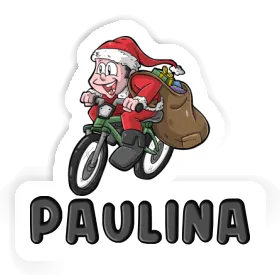 Sticker Paulina Bicycle Rider Image