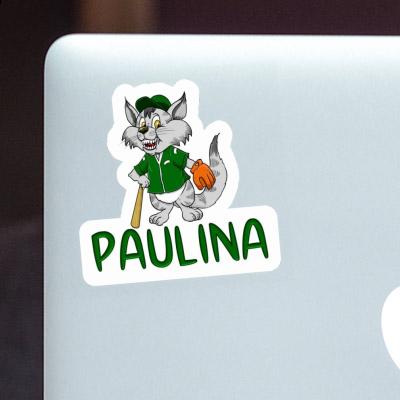 Baseball-Katze Sticker Paulina Image