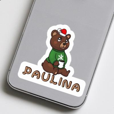 Sticker Paulina Christmas Bear Laptop Image