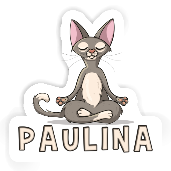 Autocollant Chat de yoga Paulina Laptop Image