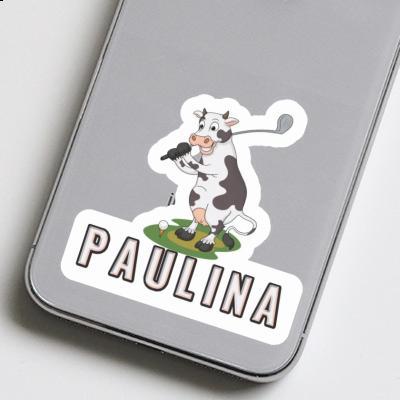 Sticker Golf Cow Paulina Notebook Image